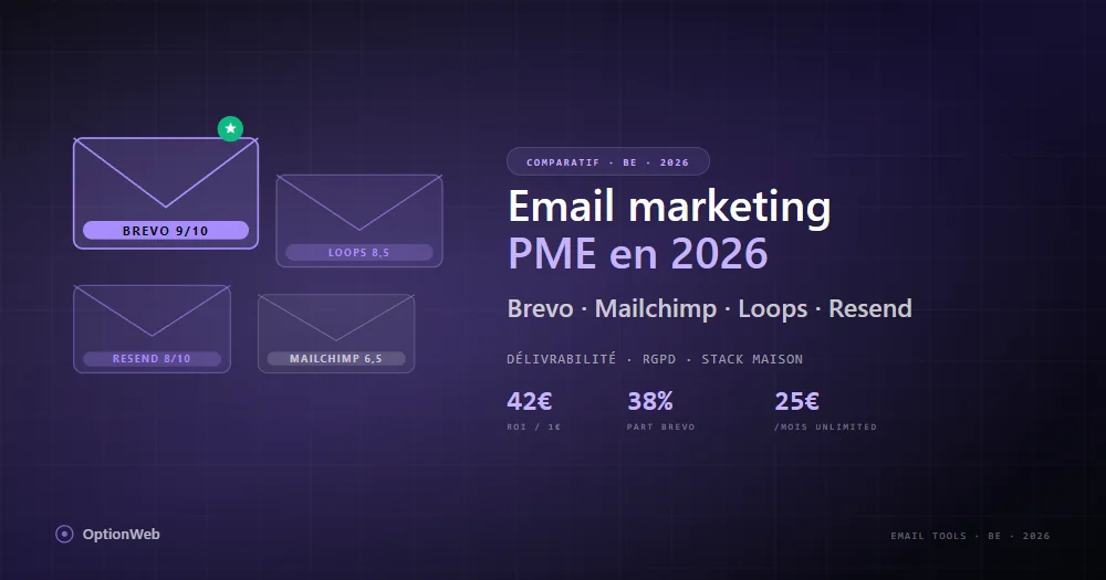 Krahasimi i mjeteve email marketing për NVM belge në 2026